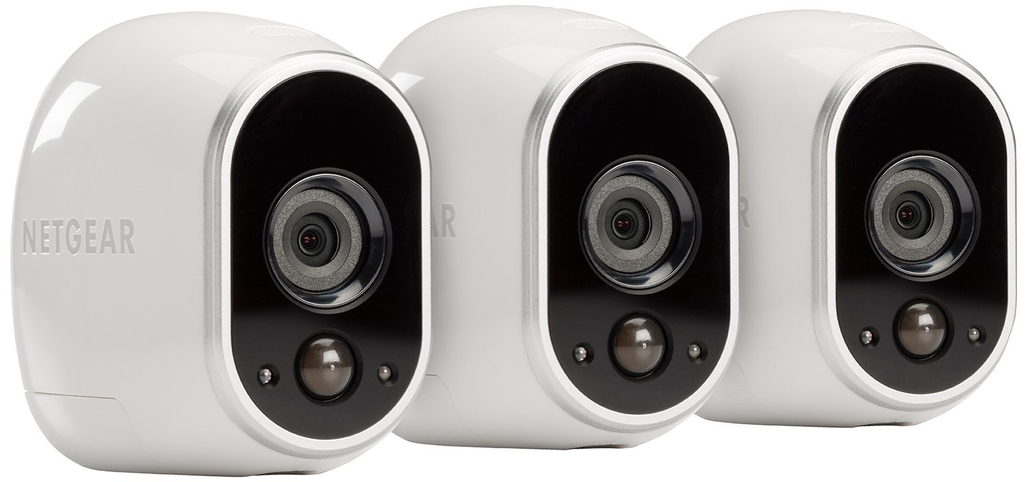 Arlo Smart Security - 3 HD Camera Security System, 100% Wire-Free, Indoor/Outdoor with Night Vision (VMS3330)