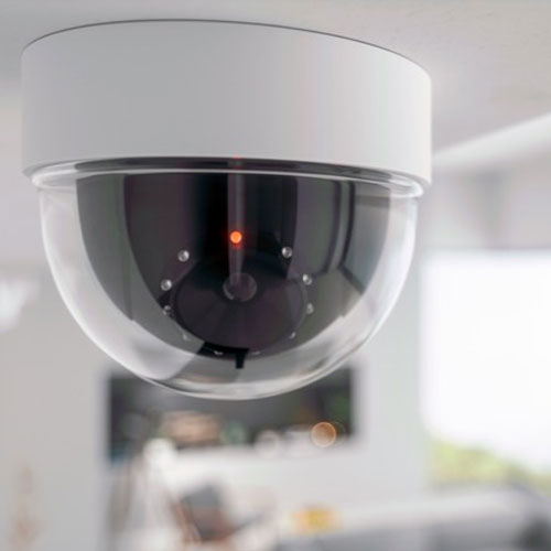 Indoor camera in a living room